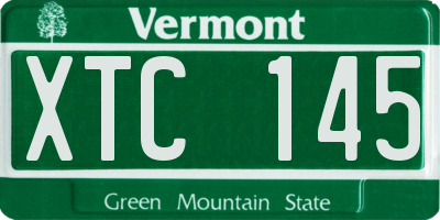 VT license plate XTC145