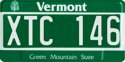 VT license plate XTC146