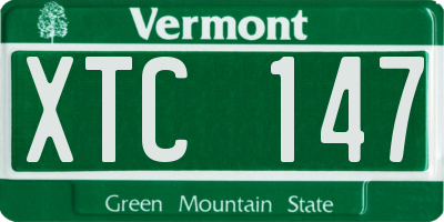 VT license plate XTC147