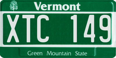 VT license plate XTC149
