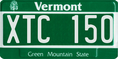 VT license plate XTC150