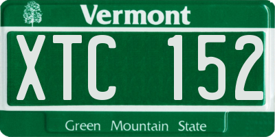 VT license plate XTC152