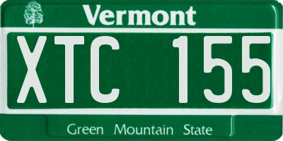 VT license plate XTC155