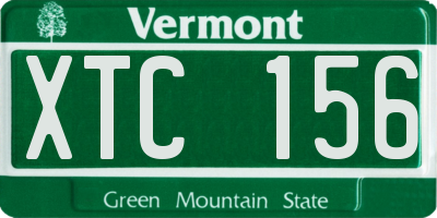 VT license plate XTC156