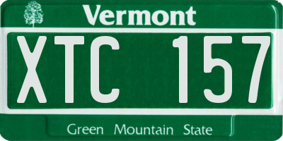 VT license plate XTC157