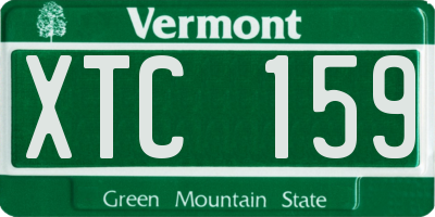 VT license plate XTC159