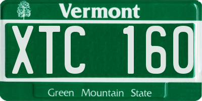 VT license plate XTC160
