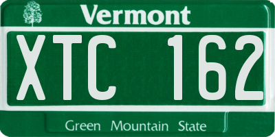 VT license plate XTC162