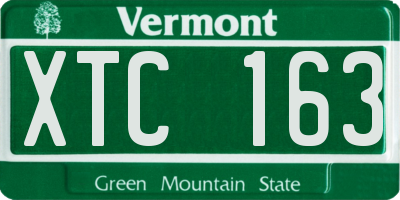 VT license plate XTC163