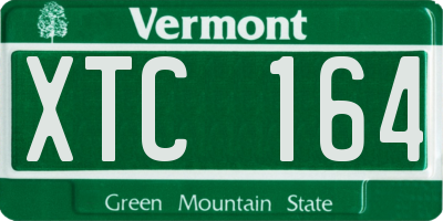 VT license plate XTC164