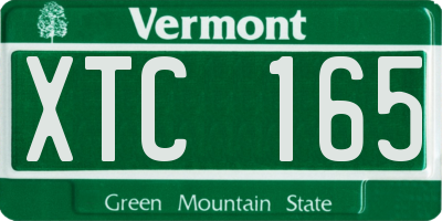 VT license plate XTC165