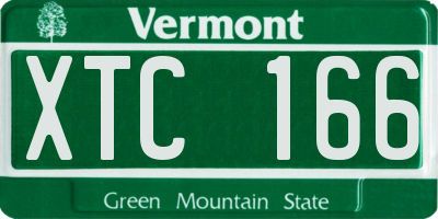 VT license plate XTC166