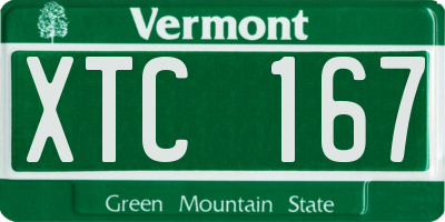 VT license plate XTC167