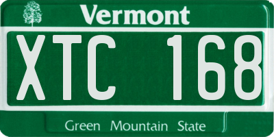 VT license plate XTC168