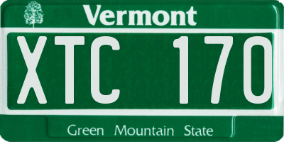 VT license plate XTC170