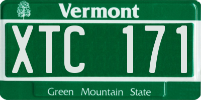 VT license plate XTC171