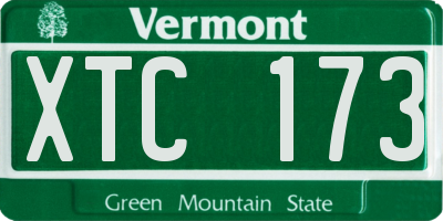 VT license plate XTC173