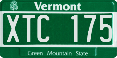 VT license plate XTC175