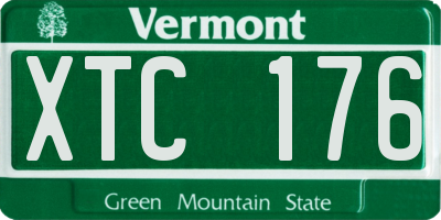 VT license plate XTC176