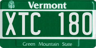 VT license plate XTC180