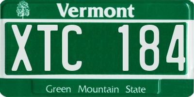 VT license plate XTC184