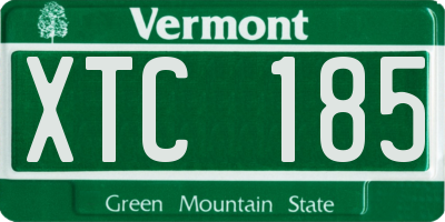 VT license plate XTC185
