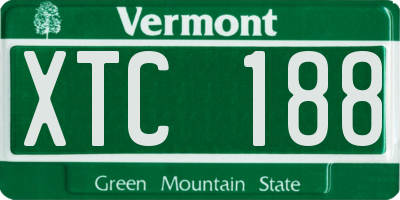 VT license plate XTC188