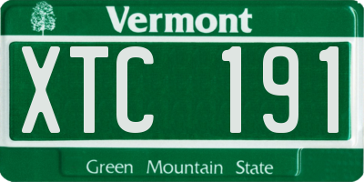 VT license plate XTC191