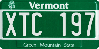 VT license plate XTC197