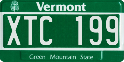 VT license plate XTC199