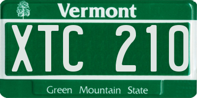 VT license plate XTC210