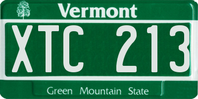 VT license plate XTC213