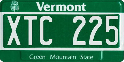 VT license plate XTC225