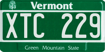 VT license plate XTC229