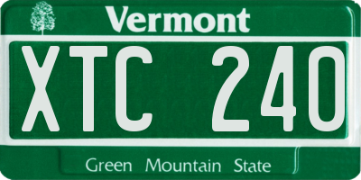 VT license plate XTC240