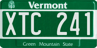 VT license plate XTC241