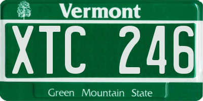 VT license plate XTC246