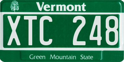 VT license plate XTC248