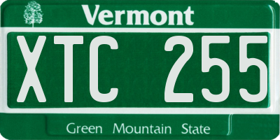 VT license plate XTC255