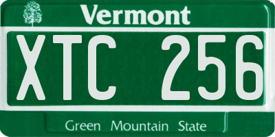 VT license plate XTC256