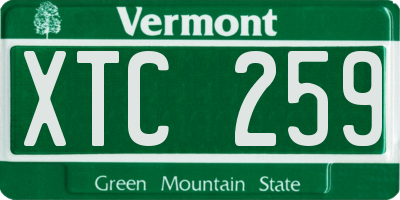 VT license plate XTC259