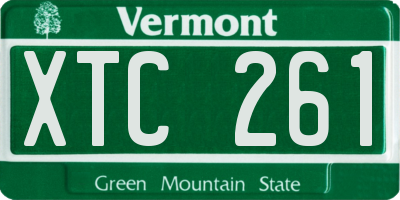 VT license plate XTC261