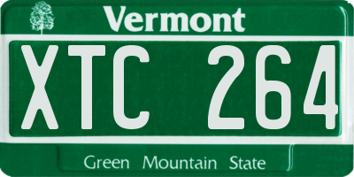 VT license plate XTC264