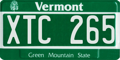 VT license plate XTC265