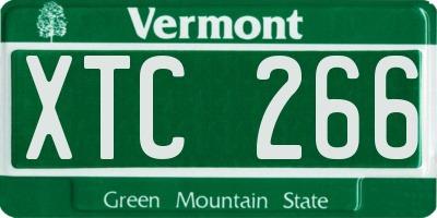 VT license plate XTC266