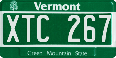 VT license plate XTC267