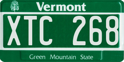 VT license plate XTC268