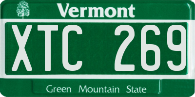 VT license plate XTC269