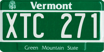 VT license plate XTC271