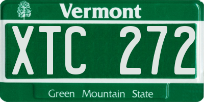 VT license plate XTC272